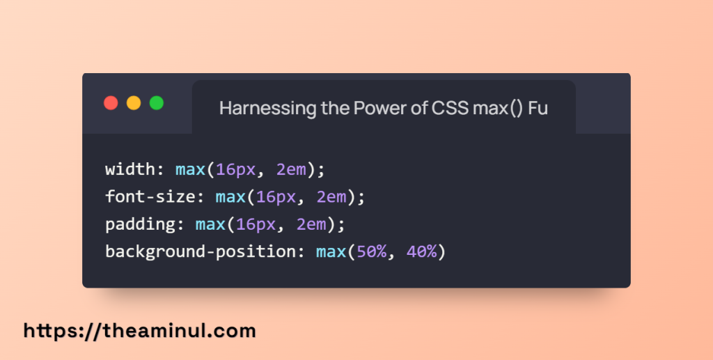 Harnessing the Power of CSS max() Function: A Practical Guide