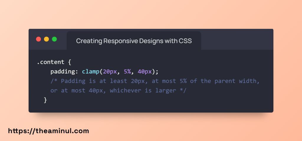 Perfecting Padding with clamp()